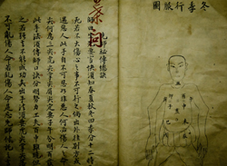 Chinese diagram of acupuncture points